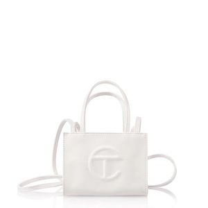 White telfar small shopping bag